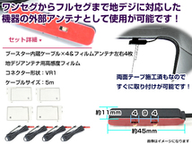 左右L型 スクエアタイプ フィルムアンテナ4枚 ケーブル4本セット トヨタ / ダイハツ NSZT-W66T 2016年モデル VR1_画像2