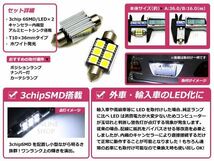 ボルボ DB XC60 LED ナンバー灯 ライセンス キャンセラー付き2個セット 点灯 防止 ホワイト 白 ワーニングキャンセラー SMD_画像2