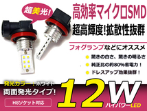 メール便送料無料 LEDフォグランプ ディアスワゴン S321 331N LEDバルブ ホワイト 6000K相当 H8 両面発光 SMD_画像1