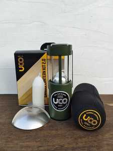 ユーコ / UCO キャンドルランタン キット 2.0グリーン 新品未使用 リフレクター ケース キャンドル2本 取説付