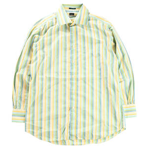 【美中古品】Paul Smith London long sleeve stripe shirts size 16 1/2 L ポールスミス ロンドン 長袖 ストライプシャツ 英国 ビジネス