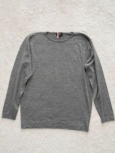  Britain made MARGARET HOWELL sizeL men's wool sweater gray Margaret Howell England made made in UK ENGLAND