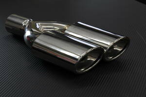 [120Φ slash oval W..] full made of stainless steel muffler tail dual double ..SLASH