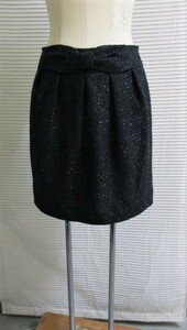 ロペピクニック　黒ラメリボンスカート　サイズ36　ROPE' PICNIC