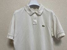 70's ヨーロッパヴィンテージ フランスラコステ CHEMISE LACOSTE ラコステポロシャツ 半袖ポロシャツ 白系　フランス製 6 フラレコ_画像3