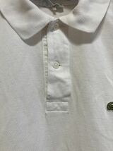 70's ヨーロッパヴィンテージ フランスラコステ CHEMISE LACOSTE ラコステポロシャツ 半袖ポロシャツ 白系　フランス製 6 フラレコ_画像6