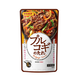 プルコギのたれ 本格韓国焼肉 甘口醤油味 日本食研 100ｇ ２～３人前/6924ｘ５袋セット/卸/送料無料