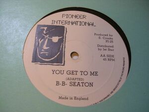 ●Reggae12”●B.B. SEATON/YOU GET TO ME