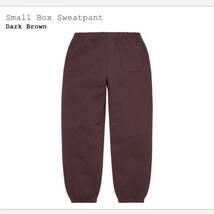 Supreme Small Box Sweatpants Dark Brown Small 22SS 国内正規品 シュプリーム スモール ボックスロゴ スウェットパンツ 新品未使用_画像2