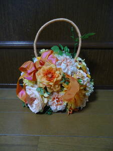 ! work adjustment!a-tifi car ru flower! artificial flower!BRIDES!AIBA! autumn color orange. bag bouquet! interior bouquet! bouquet! final product!