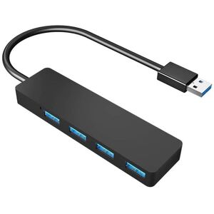 USB3.0 ハブ 4ポート バスパワー 【超小型・軽量設計】 USB3.0 ウルトラスリム HUB USBハブ 高速ハブ