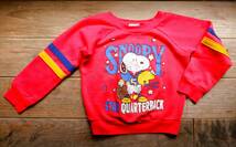 送料無料♪80's USA製スヌーピー SNOOPY スウェットトレーナー キッズ size 4T(3~4歳) PEANUTS ビンテージ USED古着 アメカジ vintage_画像1