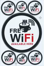 *送料無料 フリー ワイファイ ステッカー 業務用 FREE WIFI 店頭用 カフェ ホテル 民泊 訪日 外国人 無線LAN 集客 スマホ TS-528_画像1