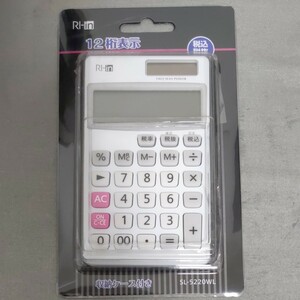 手帳サイズ電卓(収納ケース付き)　12桁表示　リーイン