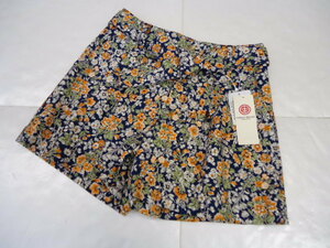 [KCM]sta-194* unused goods *[VIVAYOU/ Vivayou LIMITED EDITION] lady's floral print culotte short pants navy series size M