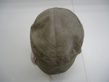 【KCM】hat-1★未使用★華やか　コサージュ付き帽子　ハット　SSサイズ　薄カーキ系　婦人　レディース_画像5