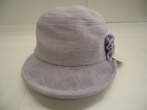 【KCM】hat-9★未使用★華やか　コサージュ付き帽子　ハット　SSサイズ　ライトパープル　婦人　レディース