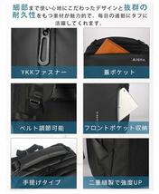 ビジネスリュック メンズ PC ダブルジッパー バックパック 防水レバー付き 17インチ ラップトップバック 大容量 bag USB充電機能付き30L_画像3