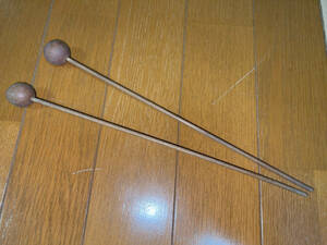 昭和レトロ「木琴のバチ (2本) / 長さ=約29cm程度) / (ジャンク品)」