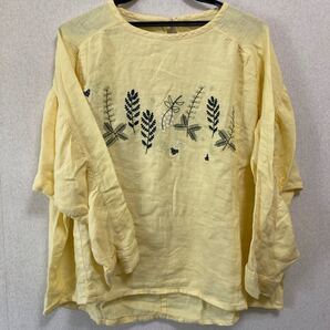 値下げ セルフサービス 刺しゅうギャザーブラウス