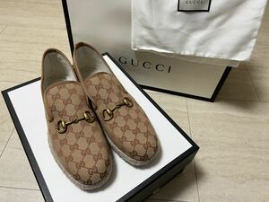 gucciメンズ靴　ローファー ロゴ　新品未使用サイズ7ハーフ　26〜26.5cm 正規店購入定価11万