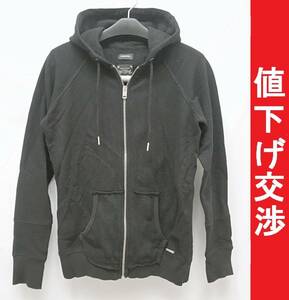 [正規品]DIESEL ディーゼル ブロックニットパーカー 黒