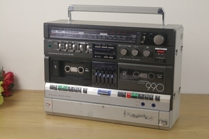  Junk!![ sharp SHARP](MR-990) double cassette radio-cassette 