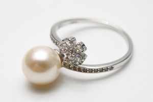 アコヤ真珠パールリング【指輪】　8.5-9.0mm　ホワイトカラー　シルバー製