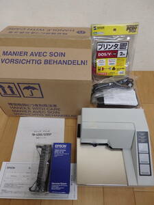 T6-4.4) EPSON / Epson slip printer TM-U295P-231re seat printer printer cable * cassette ribbon 2 piece attaching 