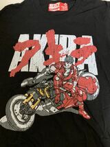 即決/MERCY vintage/AKIRAアキラ キャラクターデザインビンテージスタイル風Tシャツ/カスレプリントT-shirt/Mサイズ/ブラック/黒/USED/よれ_画像3