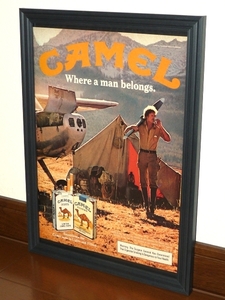 1983年 USA 80s vintage 洋書雑誌広告 額装品 Camel キャメル (A4size) / 検索用 セスナ 店舗 ガレージ ディスプレイ 看板 装飾 雑貨