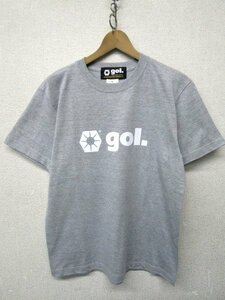 V0436:gol.goru short sleeves T-shirt / ash /M men's lady's print T cut and sewn soccer futsal sport wear :35