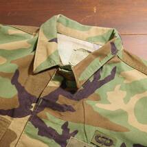 U.S.ARMY woodland camo BDU jacket MEDIUM-LONG 90s vintage ウッドランドカモ ミリタリージャケット JK/28_画像3