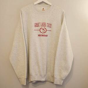 FRUIT OF THE LOOM Embroidery sweat shirt XXL MADE IN USA フルーツオブザルーム 刺繍 スウェット アメリカ製