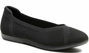 Clarks Clarks 27cm light weight ballet black black teki style pumps Flat Loafer slip-on shoes ribbon boots sandals RRR19