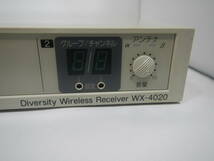 A55*　Panasonic製カラオケ　ワイヤレスマイクWX-4020 接続する機器が無いためテストなし　ジャンク品とします。_画像2
