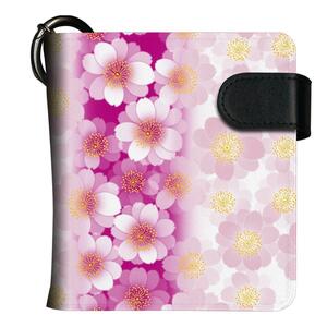 iQOS Iqos notebook type design case peace pattern - Sakura . pattern all part storage cover black case 