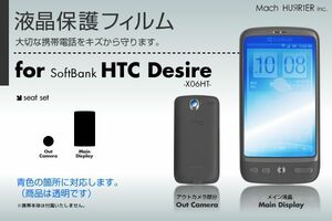 HTC Desire X06HT液晶保護フィルム 3台分セット