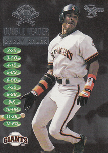 1998 skybox DOUBLE HEADER 'BARRY BONDS' 3 OF 20 DH