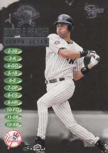 1998 skybox DOUBLE HEADER 'DEREK JETER' 4 OF 20 DH