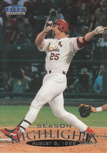 1999 FLEER TRADITION 'MARK McGWIRE' SEASON HIGHLIGHTS U-146