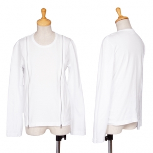  com com Comme des Garcons COMME des GARCONS Zip design cut and sewn white XS [ lady's ]