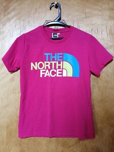 ノースフェイス TNF LOGO TEE Tシャツ レディース Ｍサイズ NTW32913 ピンク 古着