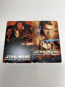 [ unused goods ] Star Wars telephone card 2 pieces set / STAR WARS / ATTACK OF THE CLONES / Lucasfilm 2002 / telephone card 50 times 