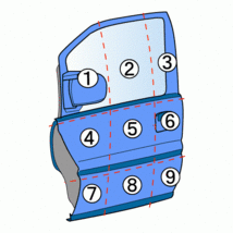 NV200バネット DBA-M20 左フロントドアASSY KBE_画像6