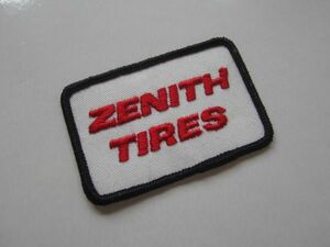 ビンテージ ZENITH TIRES ゼニスタイヤ タイヤ ロゴ ワッペン/刺繍 ステッカー 自動車 カー用品 整備 作業着 ルマン レース ダンロップ 114