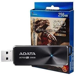 ADATA SSD パフォーマンス 256GB ハイスピード USB フラッシュドライブ UE700 Pro 最大読込速度：360MB/秒 PS4 メーカー動作確認済
