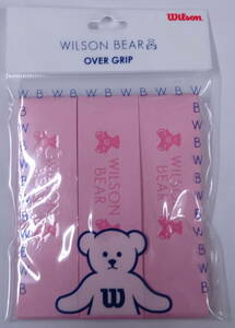 * Wilson Pro over grip 3 pcs insertion [ domestic regular goods ] Bear - pink ⑥