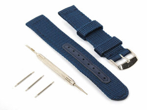 新品 ナイロン製 腕時計 バンド ベルト 20mm ストラップ ブルー