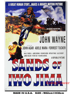 アメリカンブリキ看板 映画「硫黄島の砂」-SANDS OF IWO JIMA- アメリカ雑貨 アメリカン サインプレート